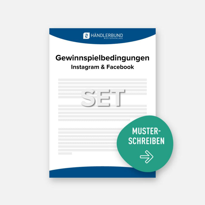 Gewinnspielbedingungen - Facebook & Instagram