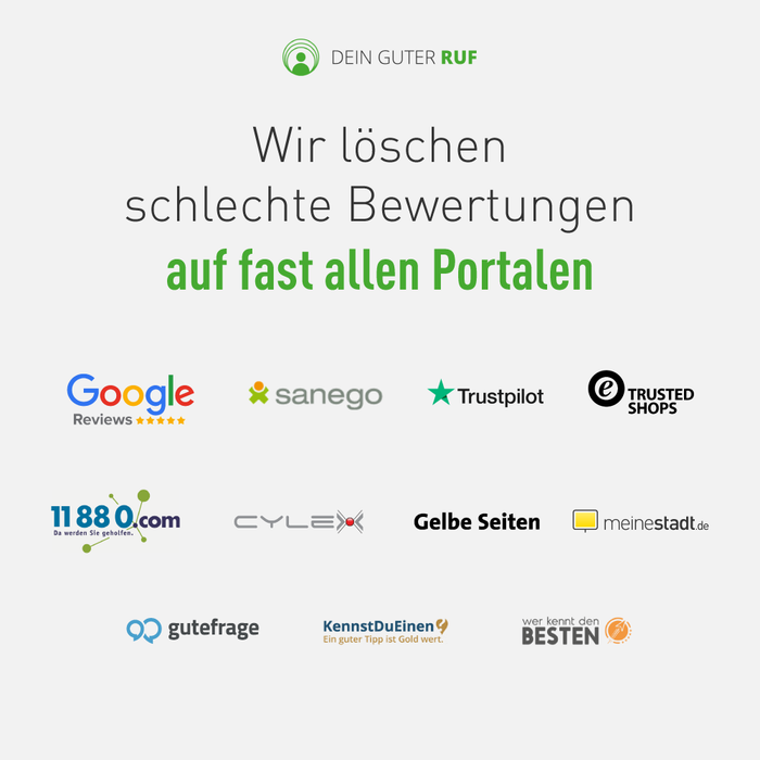 Bewertungen löschen - Einmalservice